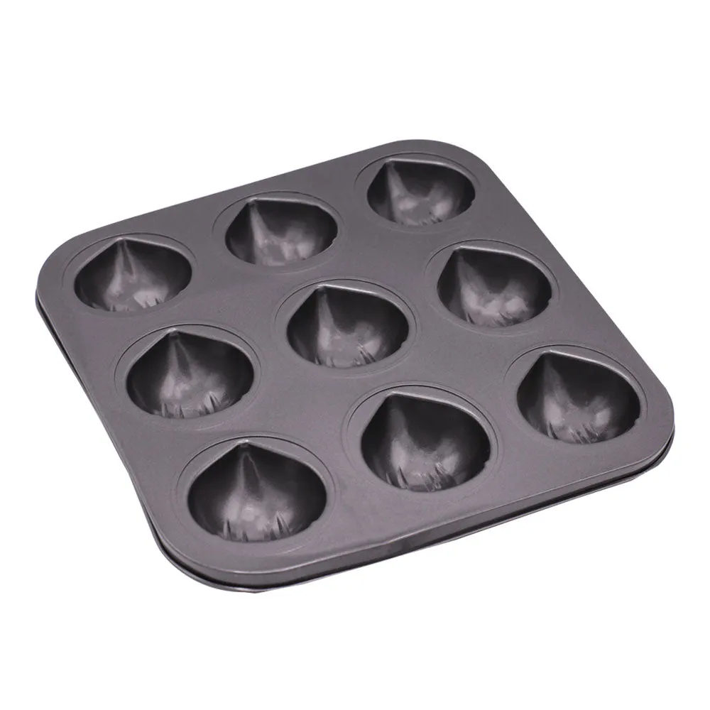 Chestnut Shape Baking Tray 9 Cavity Non Stick