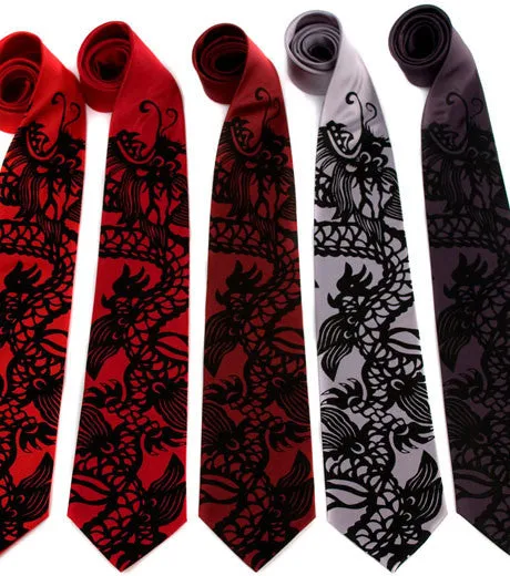 Chinese Dragon Silk Necktie