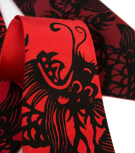 Chinese Dragon Silk Necktie