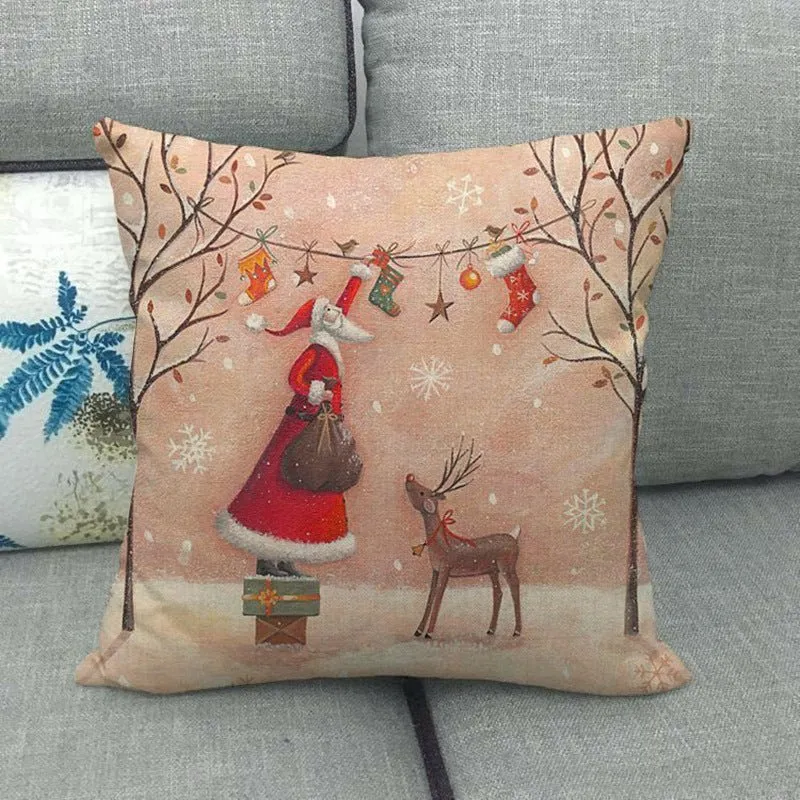 Christmas Pillowcase - Throw Pillow Case for Sofa Home Decor