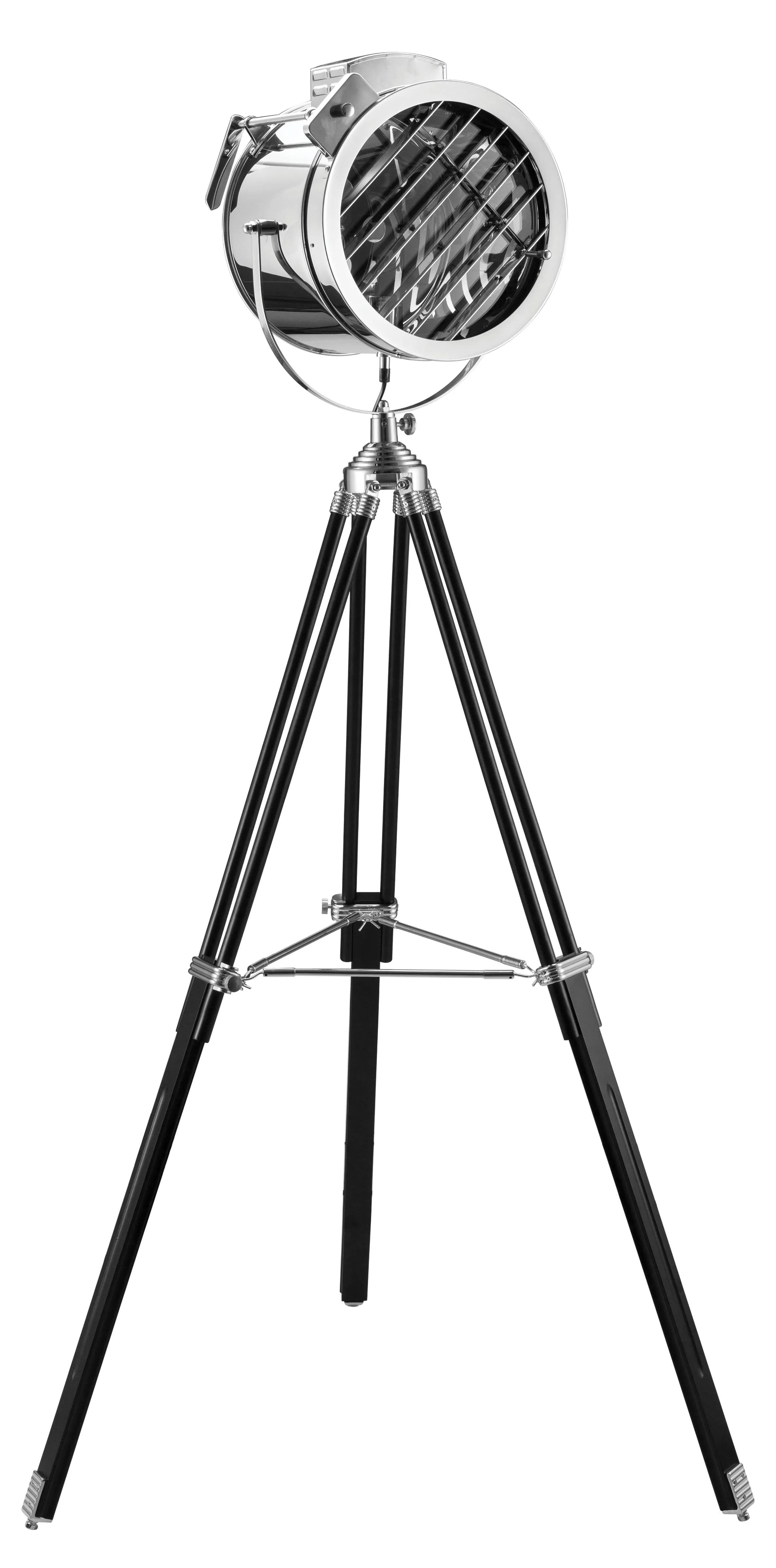 Cinema Black & Chrome Floor Lamp