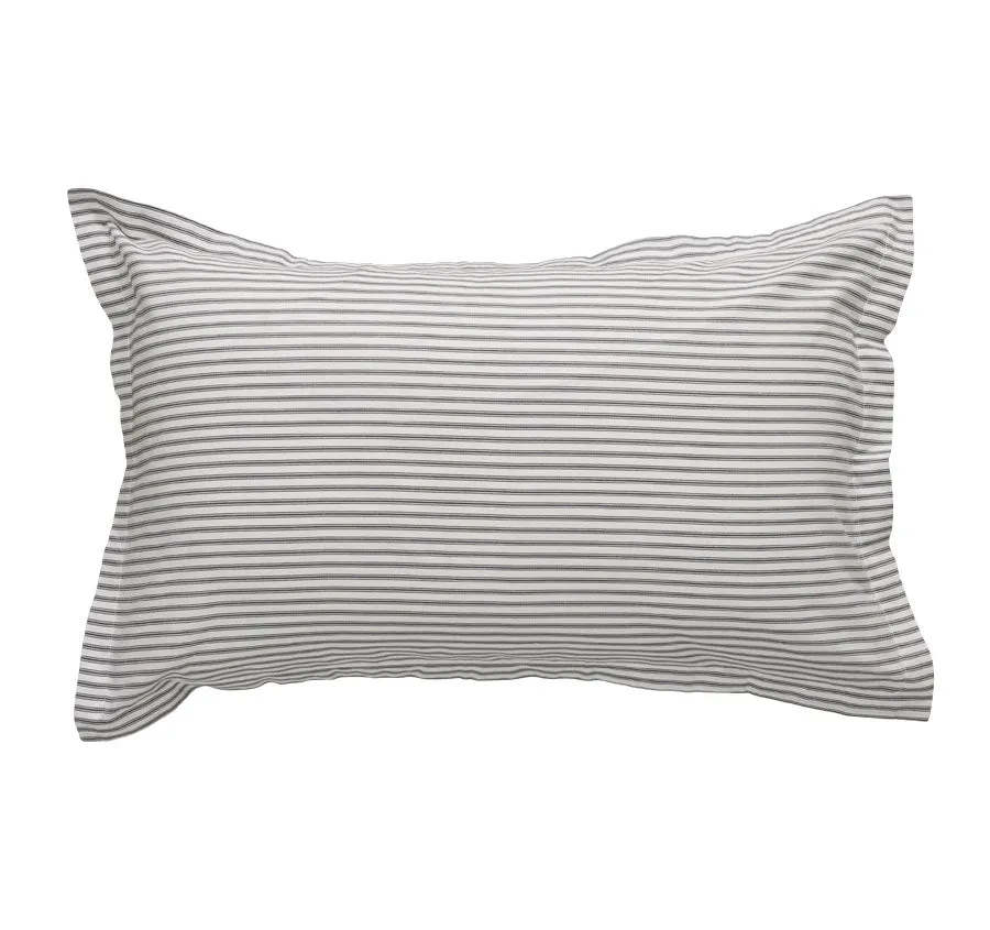 Classic Ticking Oxford Pillowcase Black