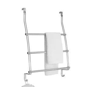 Classico Over Shower Door Towel Rack 3 Chrome