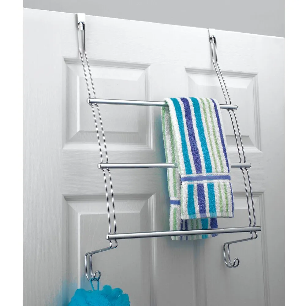 Classico Over Shower Door Towel Rack 3 Chrome