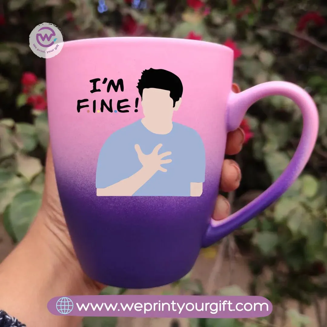 Colored Ceramic Mug- Friends