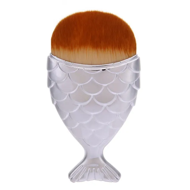 Cosmetic Mermaid Brush Professional Powder Mermaid Makeup Brushes Set Maquiagem Foundation Contour Fish Brush Make Up Tool Kits