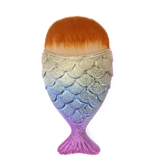 Cosmetic Mermaid Brush Professional Powder Mermaid Makeup Brushes Set Maquiagem Foundation Contour Fish Brush Make Up Tool Kits