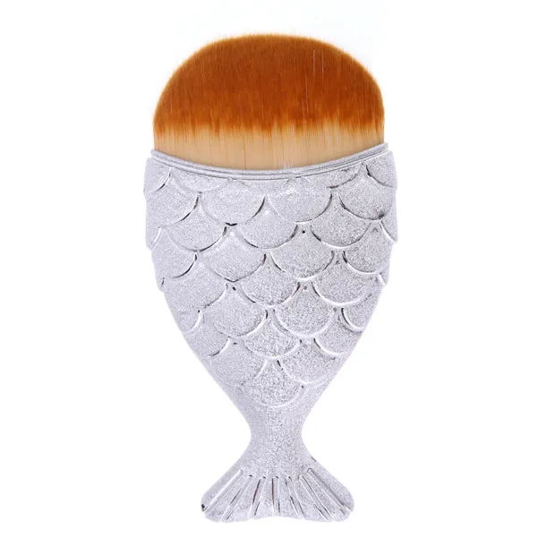 Cosmetic Mermaid Brush Professional Powder Mermaid Makeup Brushes Set Maquiagem Foundation Contour Fish Brush Make Up Tool Kits