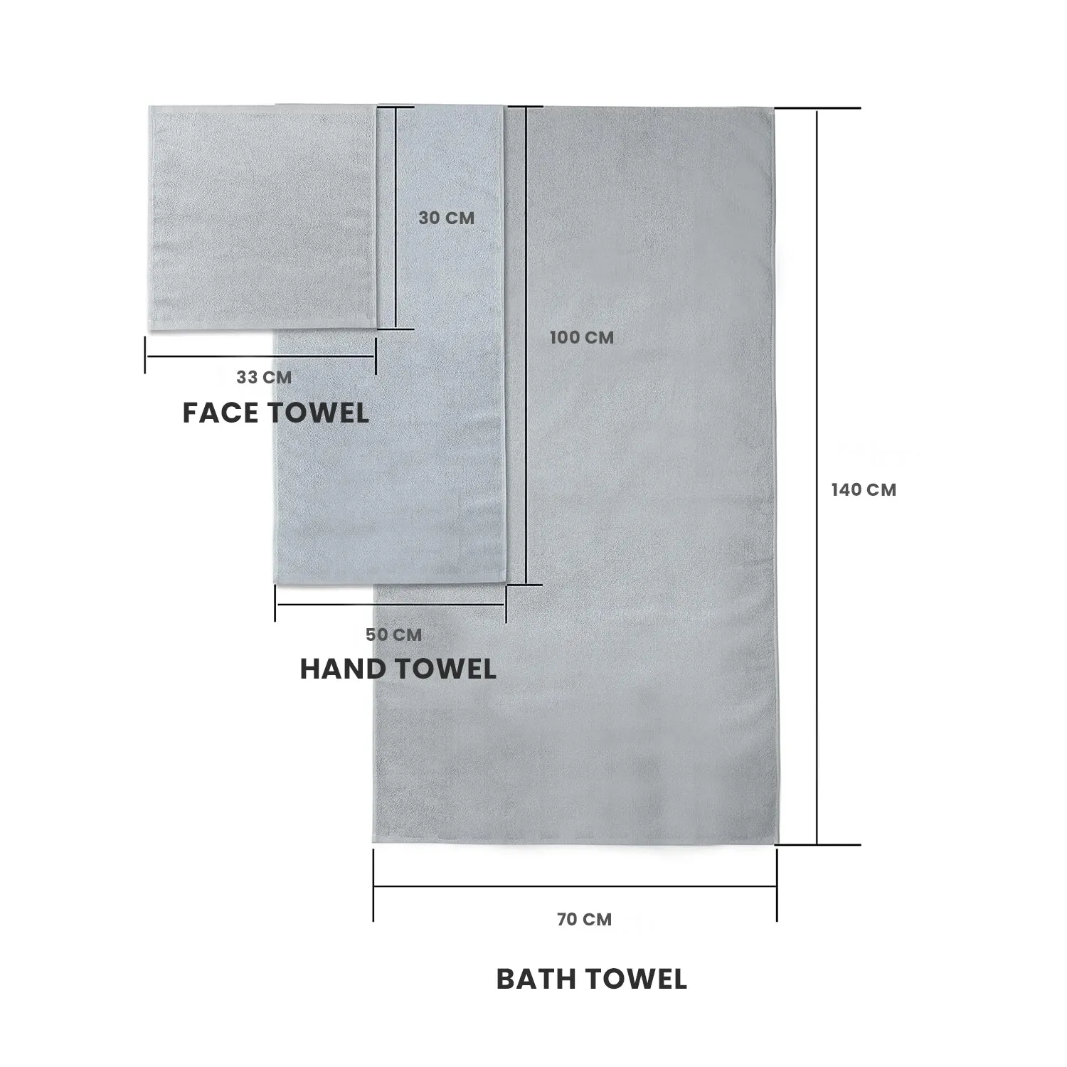 Cotton Home Ultimate Towel Collection - 8 Piece Bundle Brown