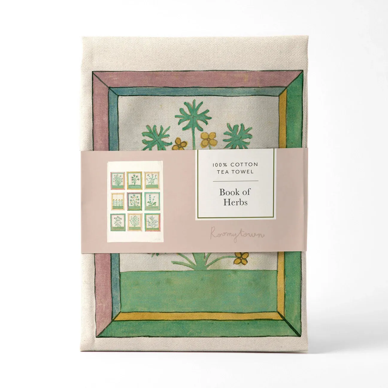 Cotton Tea Towel - Book of Herbs