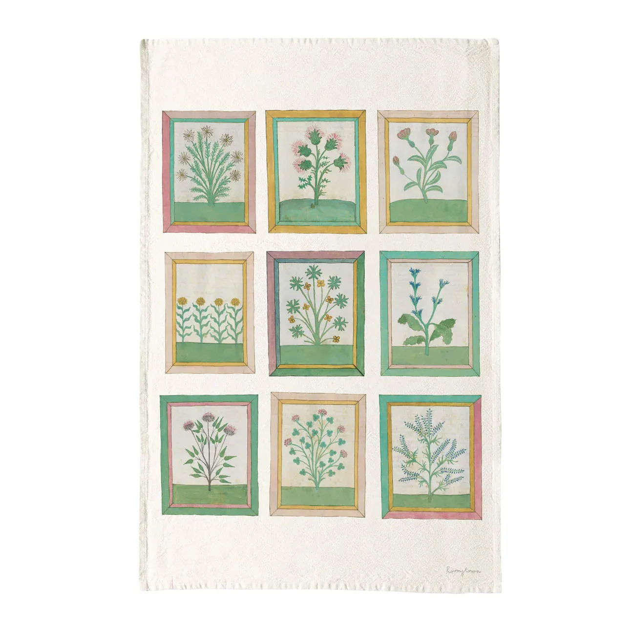 Cotton Tea Towel - Book of Herbs