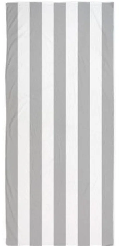 Cotton Velour Cabana Stripe Beach Towel 30" x 60"