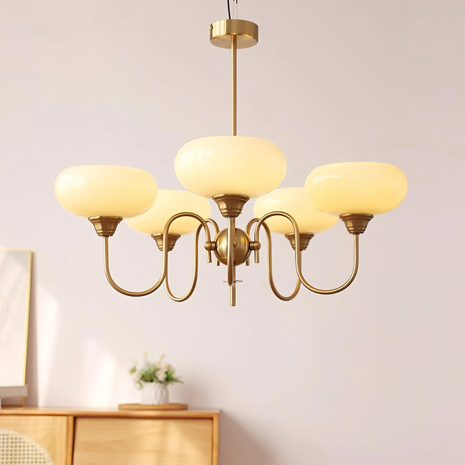 Creamy Persimmon Chandelier