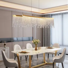 Creative Crystal Chandelier For Dining Room Gold Design Hanging Lamp Luxury Light Fixtures