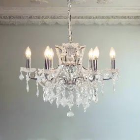 Crystal Chandelier 6 Arm Chrome 64 cm