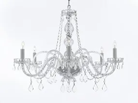 Crystal Chandelier Lighting H27" X W32" - G46-B67/385/6