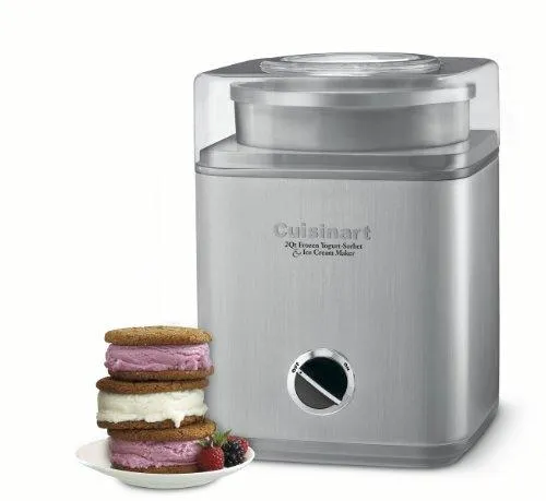 Cuisinart ICE-30BC Pure Indulgence 2-Quart Automatic Frozen Yogurt, Sorbet, and Ice Cream Maker - Silver (ICE-30BCP1)