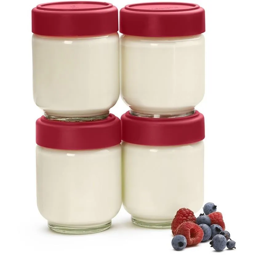 Cuisipro Leakproof 6oz Glass Jars 4-Pack