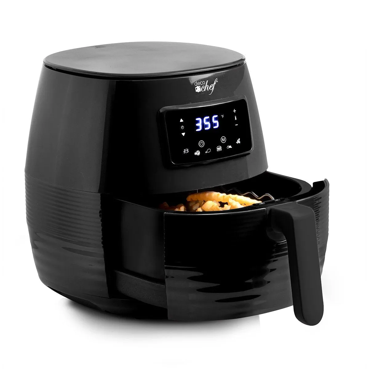 Deco Chef Digital 5.8QT Electric Air Fryer For Healthy Frying - Black - Refurbished