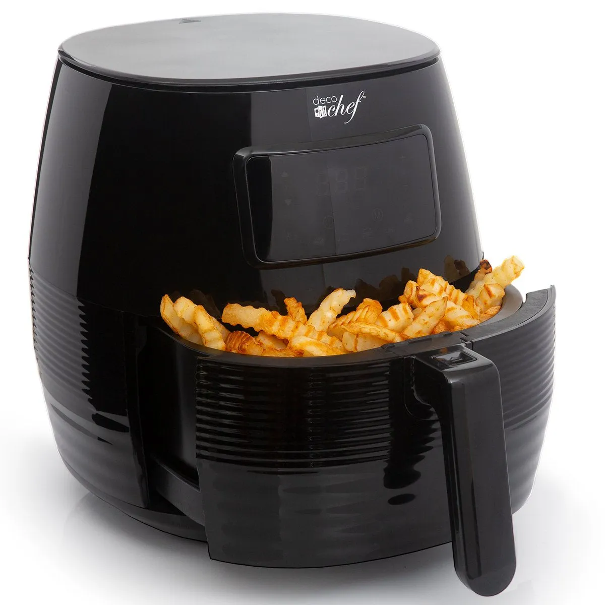 Deco Chef Digital 5.8QT Electric Air Fryer - Healthier & Faster Cooking - Black