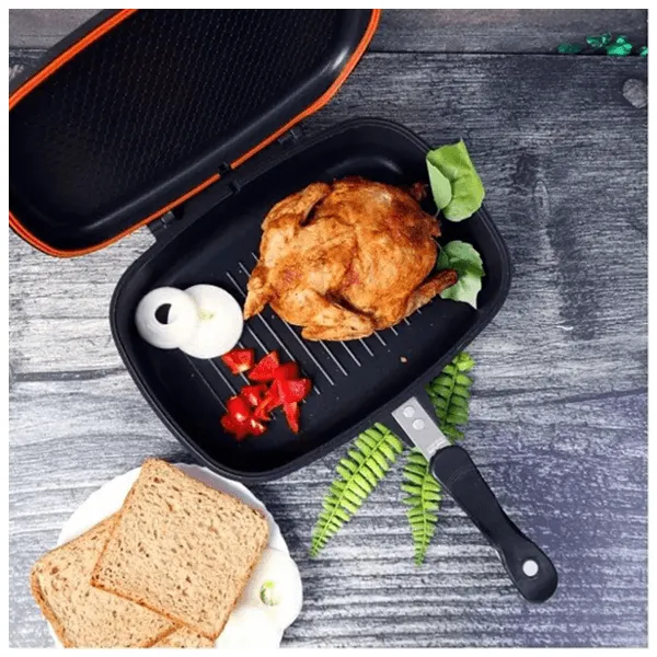 DESSINI NON STICK DOUBLE SIDED PRESSURE GRILL PAN 36CM