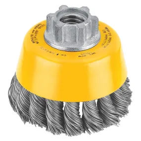 DeWalt 3" x 5/8"-11 Arbor knotted Cup Brush