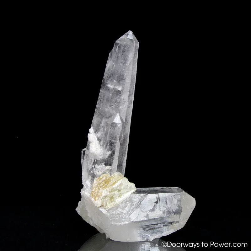 Diamantina Laser Quartz Twin Crystal Cluster 'Old Soul' w/ Record Keeper Master Starbrary