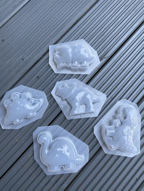 Dinosaur Set (5pk) - DB Bath Bomb Moulds