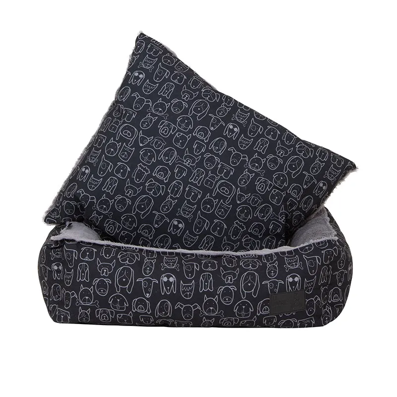 Dog Central Black Bolster Bed