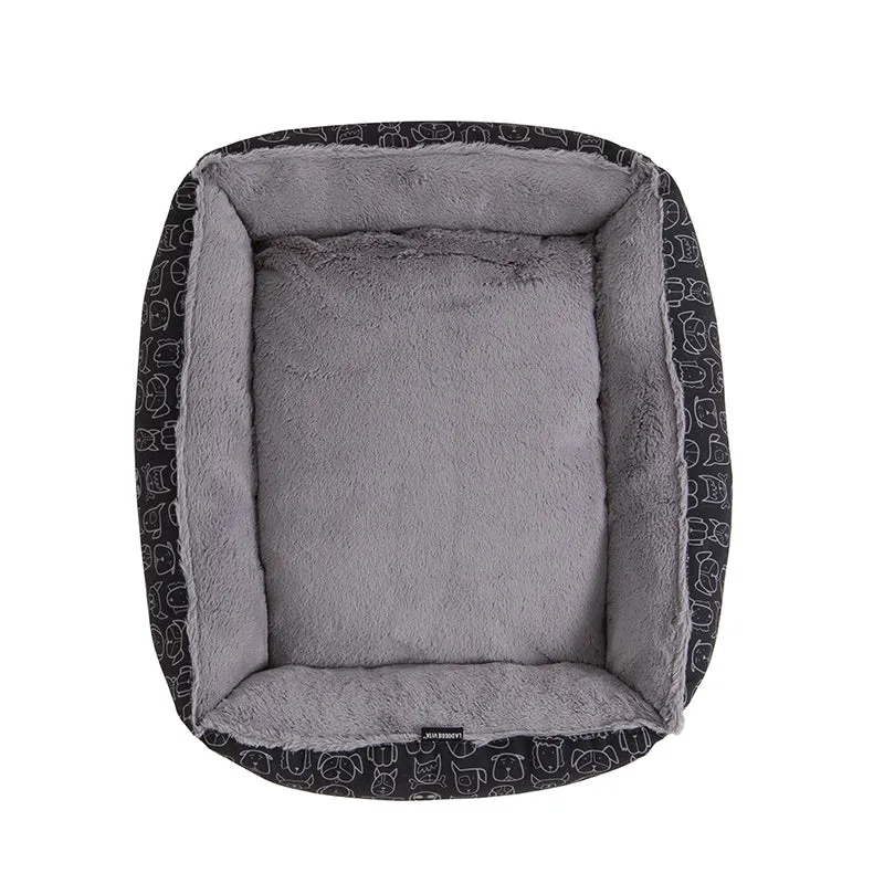 Dog Central Black Bolster Bed