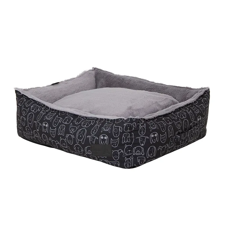 Dog Central Black Bolster Bed