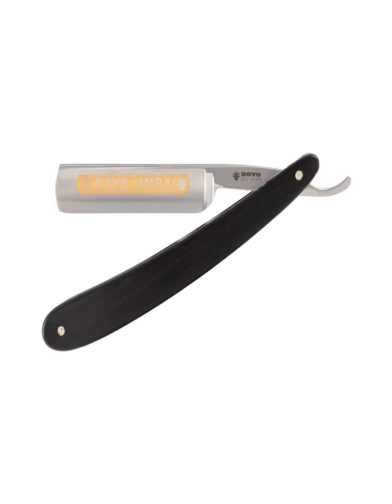 Dovo - Inox Straight Razor, Ebony Handle, Round Point 5/8"