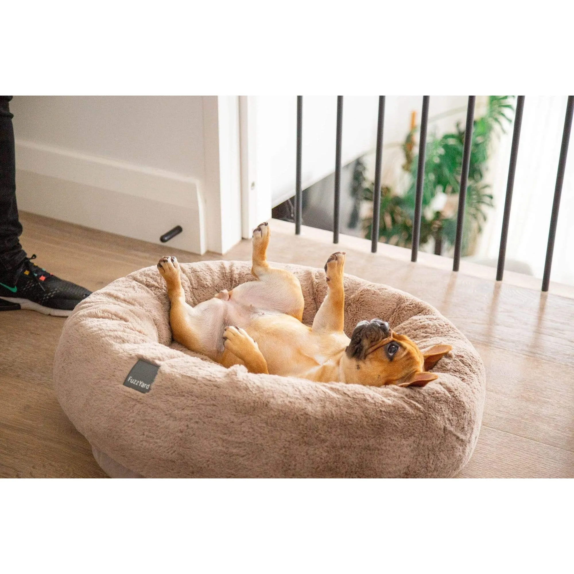 Dreameazzzy Cuddler Round Luxury Dog Bed - Chai