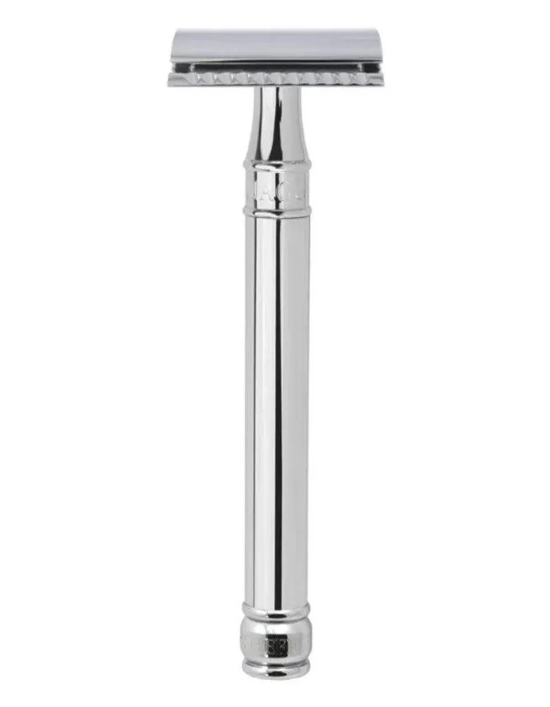 Edwin Jagger - DE89 Long Handle Double Edge Safety Razor, Chrome