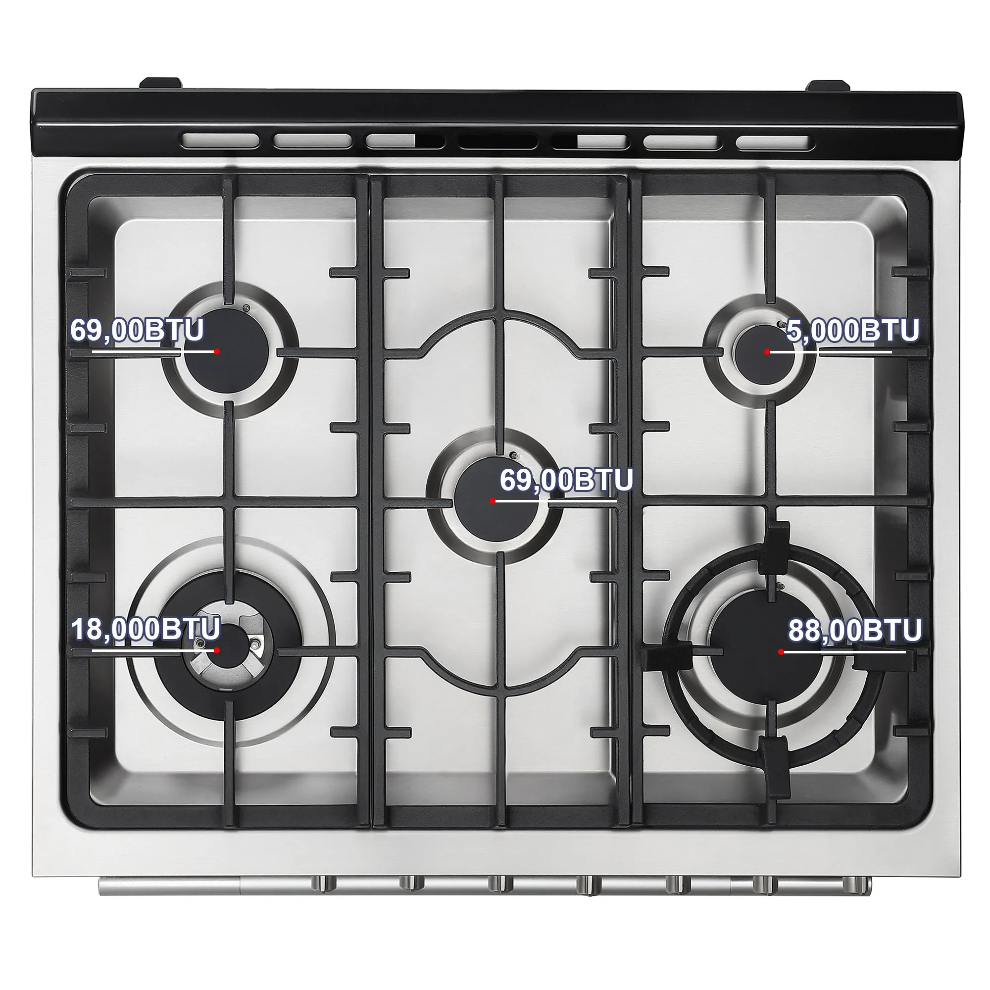 Empava 30GR06 30 Inch Freestanding Range Gas Cooktop And Oven