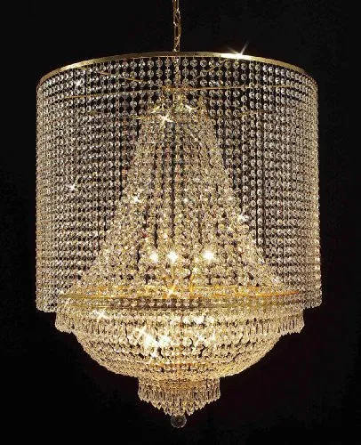 Empire Crystal Chandelier Empress Crystal (Tm) Lighting With Crystal Shade - F93-Gold/C1/870/9