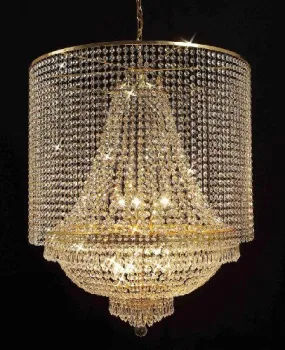 Empire Crystal Chandelier Empress Crystal (Tm) Lighting With Crystal Shade - F93-Gold/C1/870/9