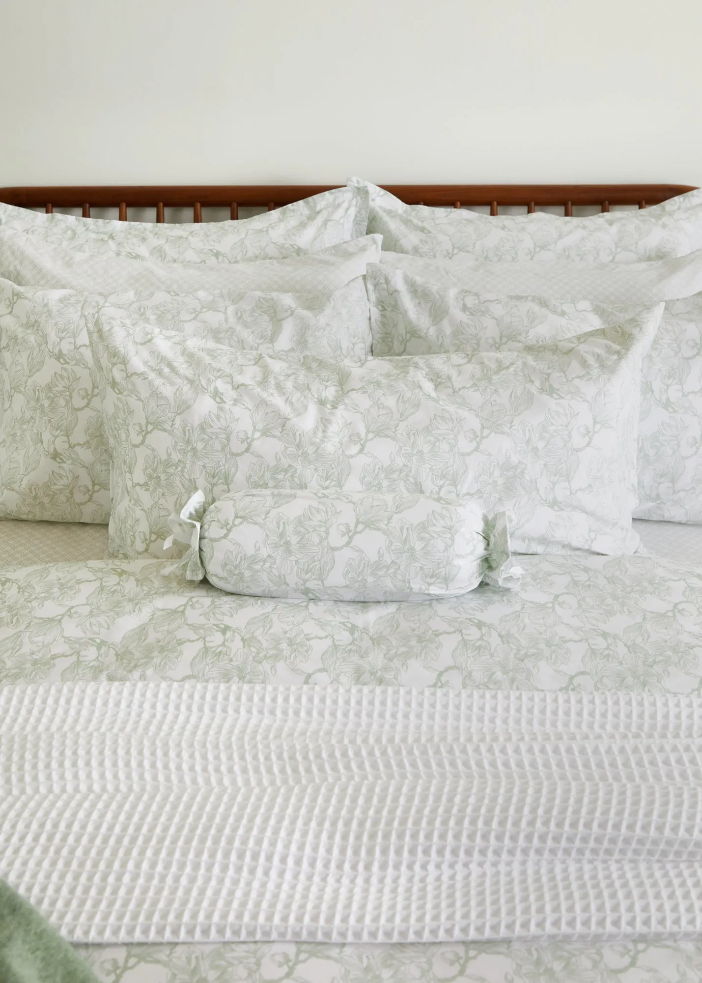 Foxford Sage Magnolia Oxford Pillowcase