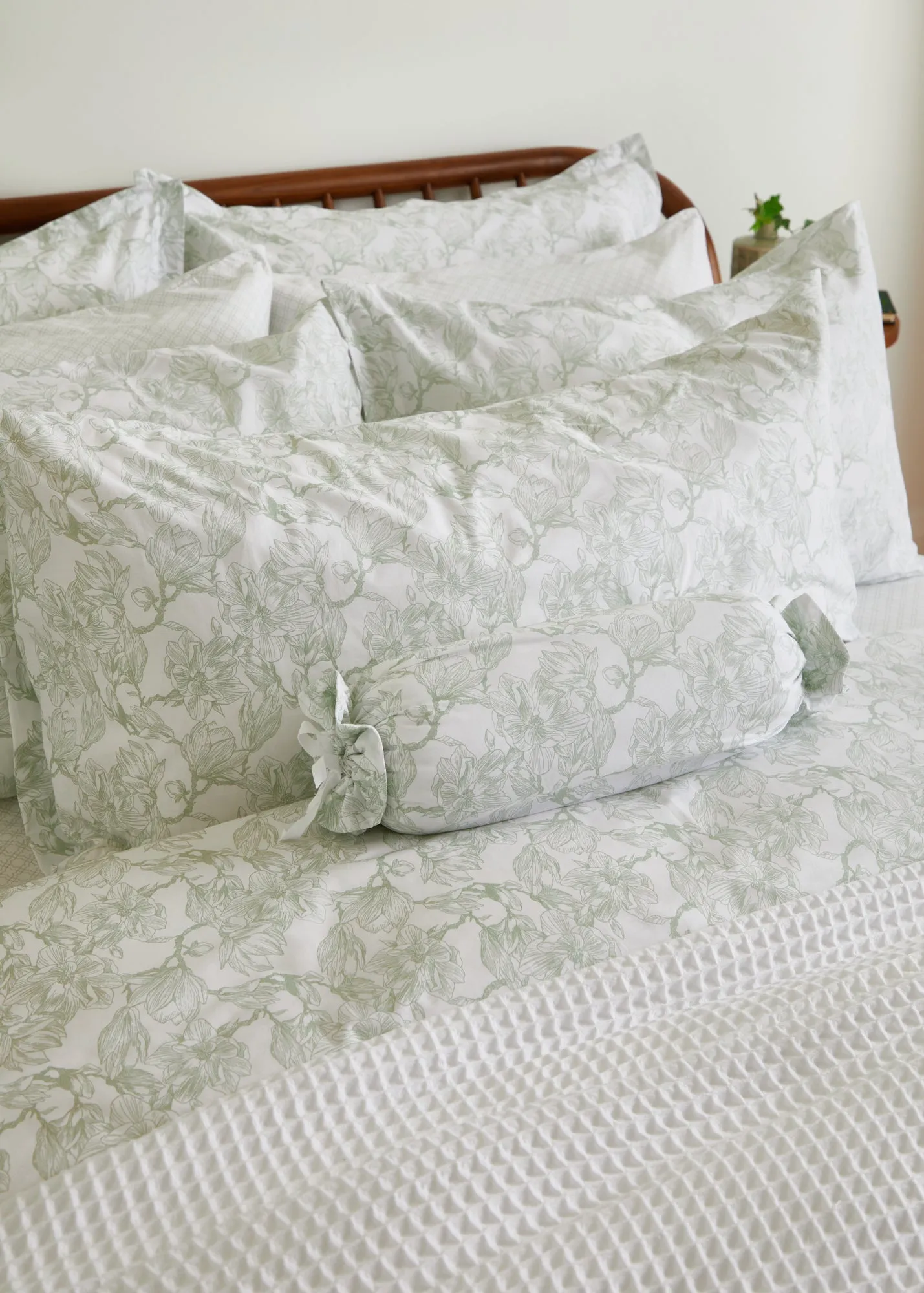 Foxford Sage Magnolia Oxford Pillowcase