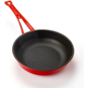 FRYING PAN WITH METAL HANDLES,RED,DIM:24 CM