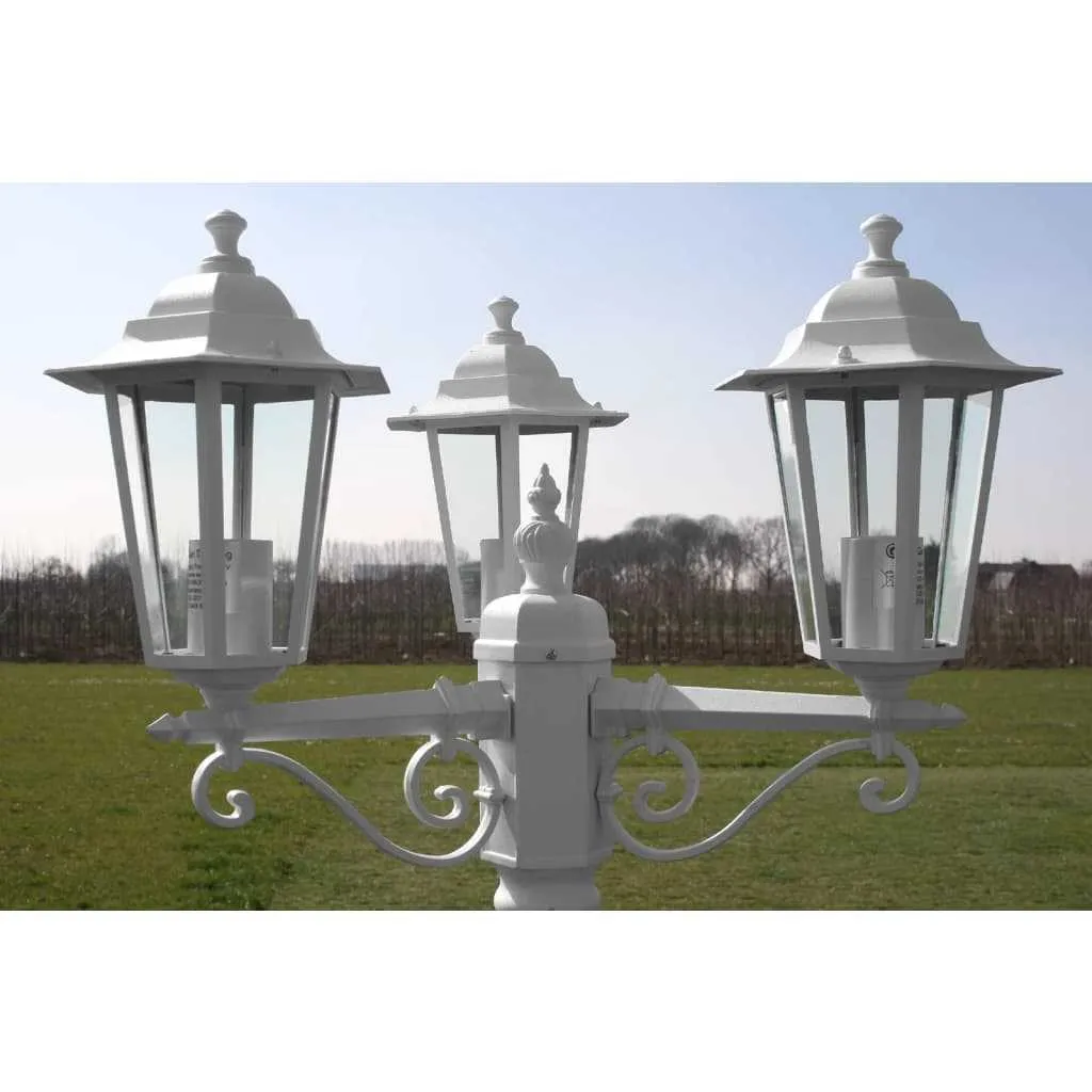 Garden Lamp Post White 215 cm