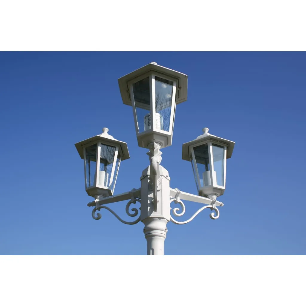 Garden Lamp Post White 215 cm