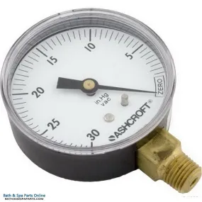 Generic Vacuum Gauge [1/4" MPT] [0-30 in.Hg,] [Bottom Mount] [Generic] (1422)