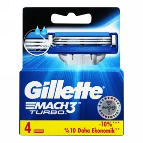 GILLETTE MACH 3 TURBO 4PCS