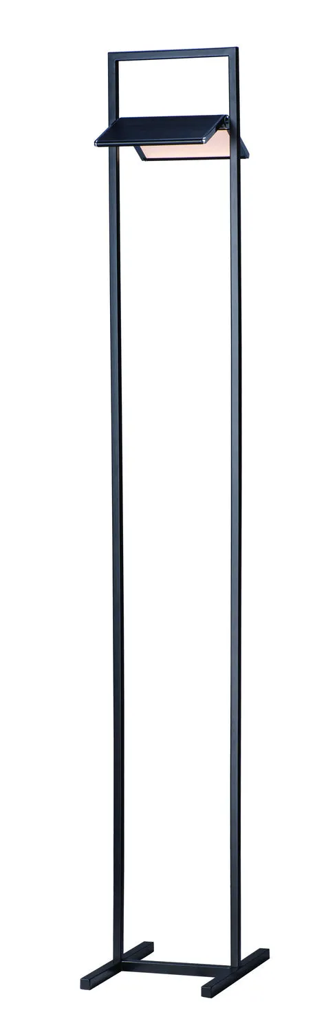 Glider LED Floor Lamp in Black / Polished Chrome