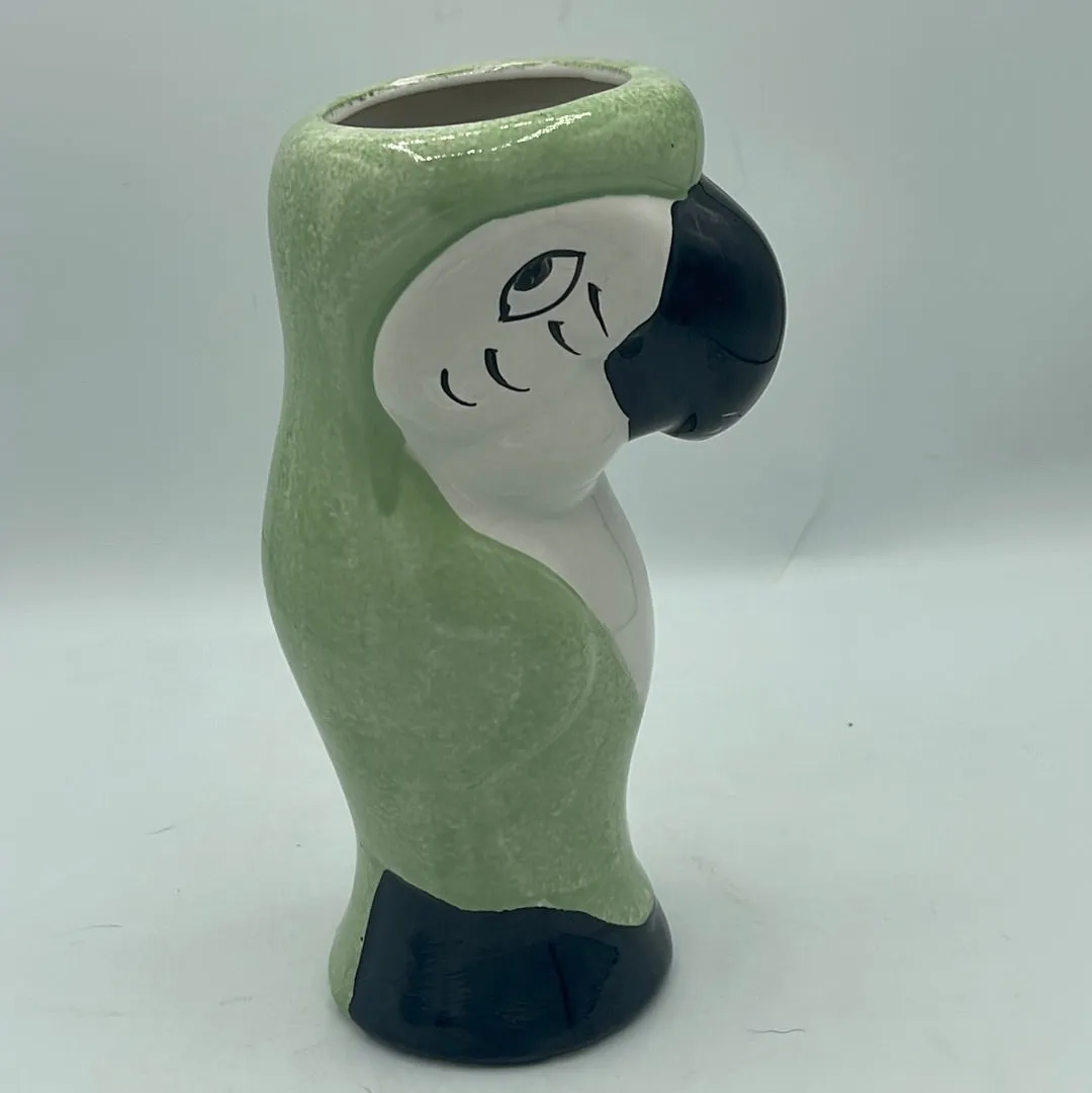 Green Parrot Tiki Mug