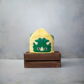 Green Triceratops Hooded Bath Towel