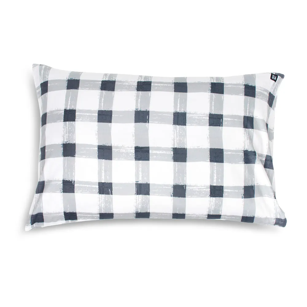 Grey Gingham Pillowcase