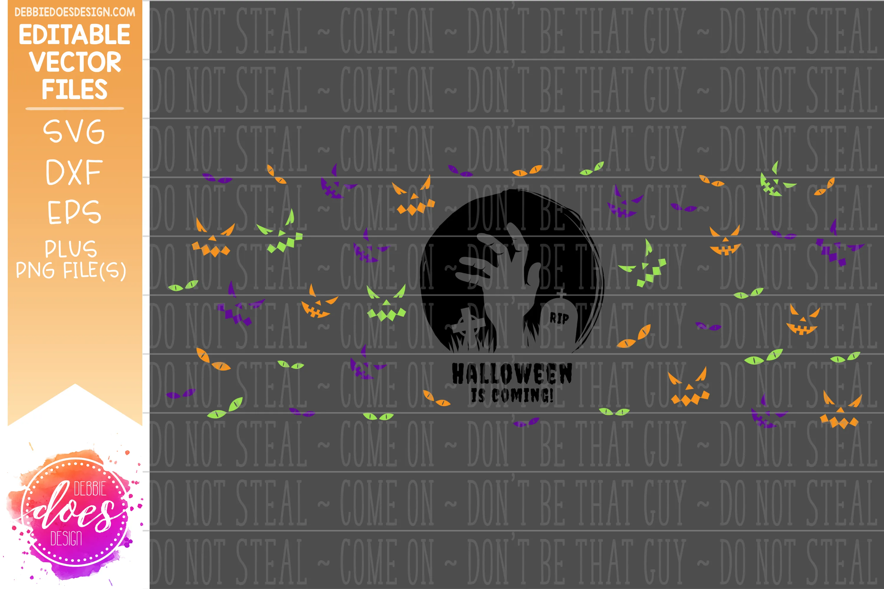 Halloween is Coming - Lantern Wrap - Editable Vector Design