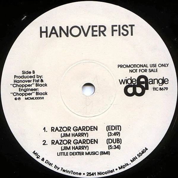 Hanover Fist - Razor Garden (Dance Mix) (12", Single, Promo) (NM or M-)